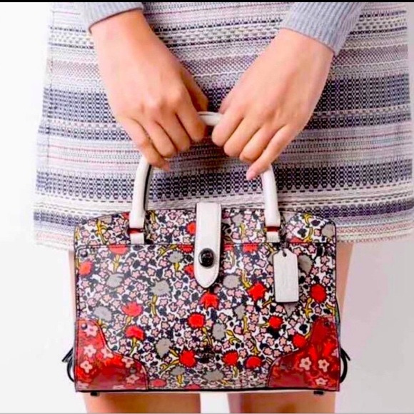Coach Mercer 24 Yankee Floral Satchel - Picture 3 of 11